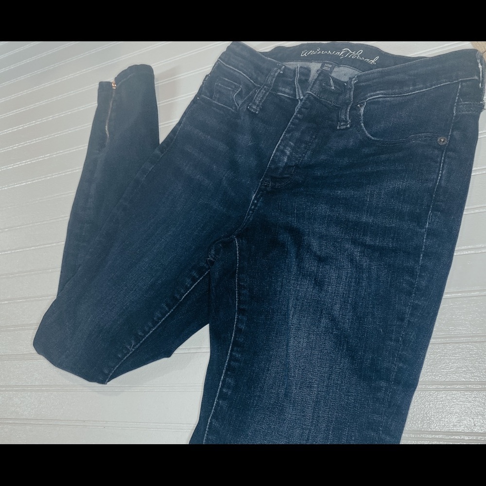High Rise Skinny Dark Blue Jeans